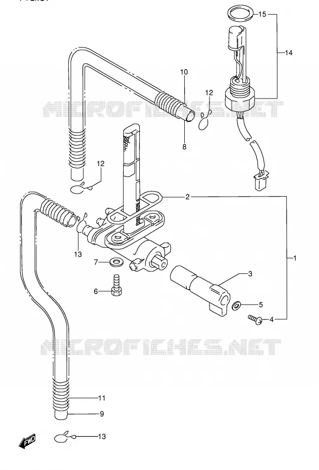 ROBINET D'ESSENCE Suzuki MOTO 1100 GSX-R 1996  GSX-R1100WSKT(E28)