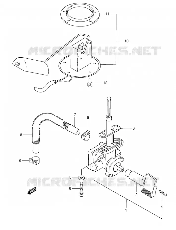 ROBINET D'ESSENCE Suzuki MOTO 1200 BANDIT 2000  GSF1200SY(E28)