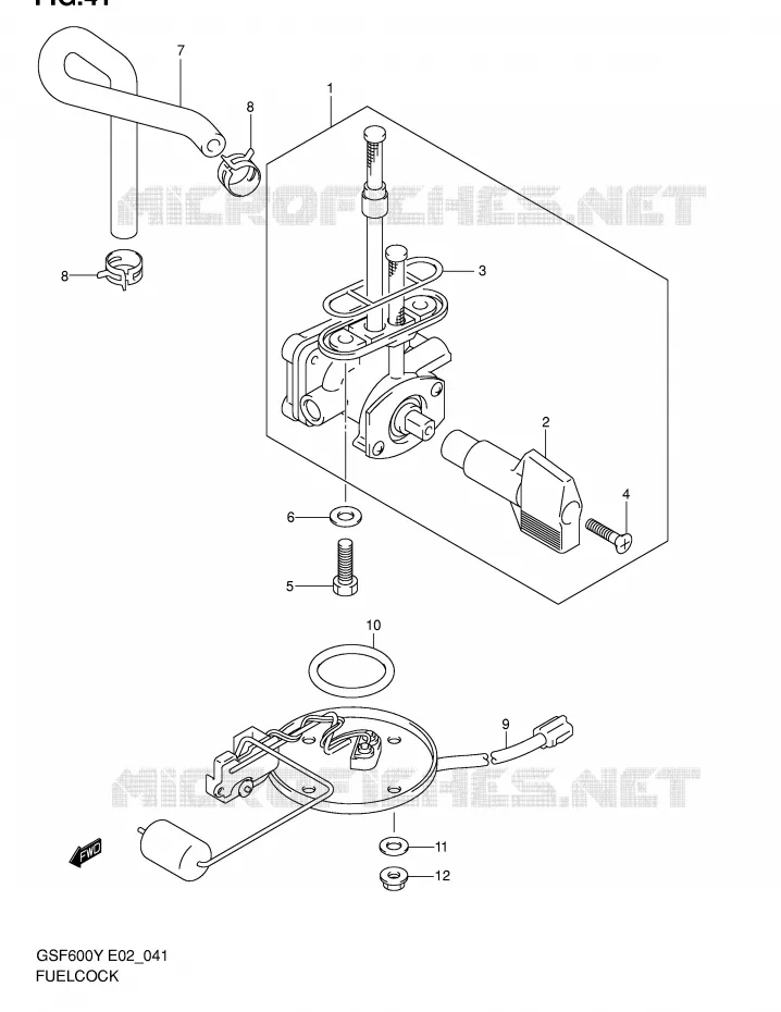 ROBINET D'ESSENCE Suzuki MOTO 600 BANDIT 2004  GSF600K4(E2)