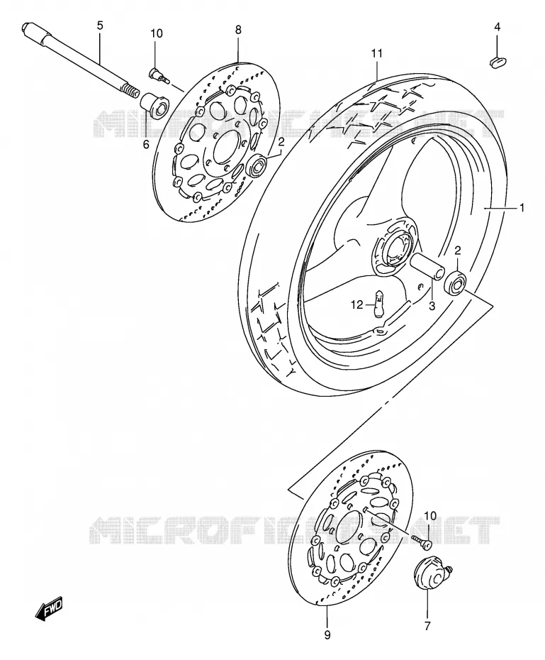 ROUE AVANT Suzuki MOTO 600 BANDIT 1996  GSF600SUT(E2)