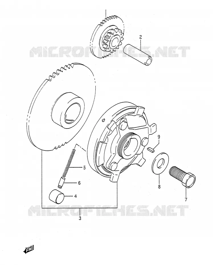 ROUE LIBRE DE DEMARREUR Suzuki MOTO 400 BANDIT-N 1993  GSF400P(E28)