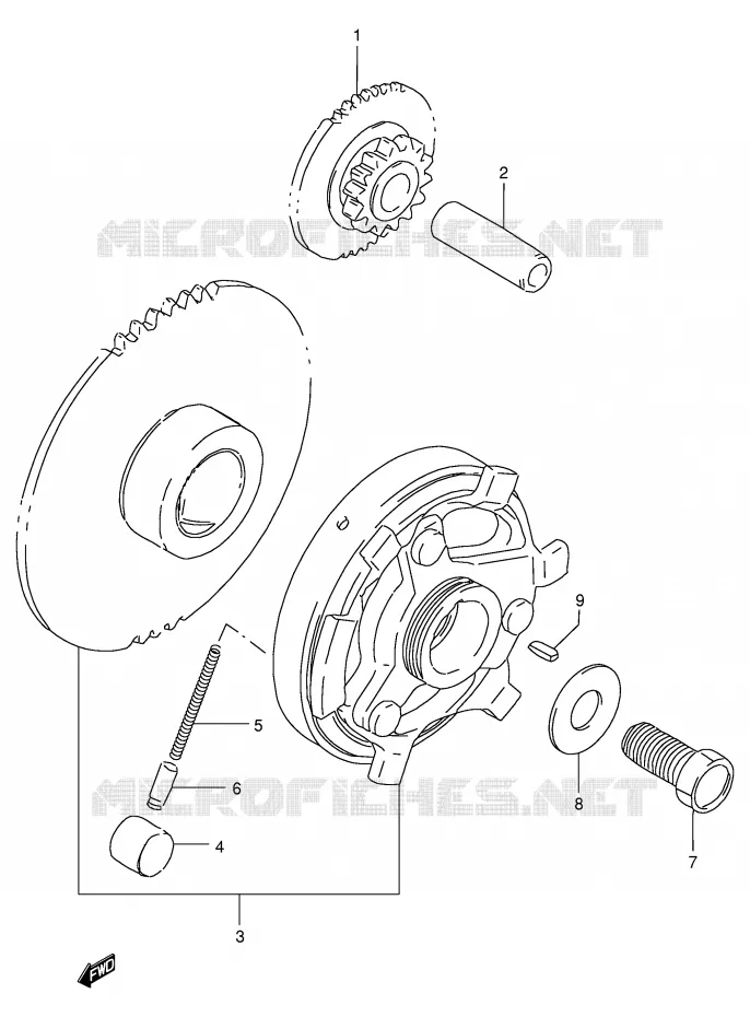 ROUE LIBRE DE DEMARREUR Suzuki MOTO 400 GSX-R 1992  GSX-R400RN(E30)