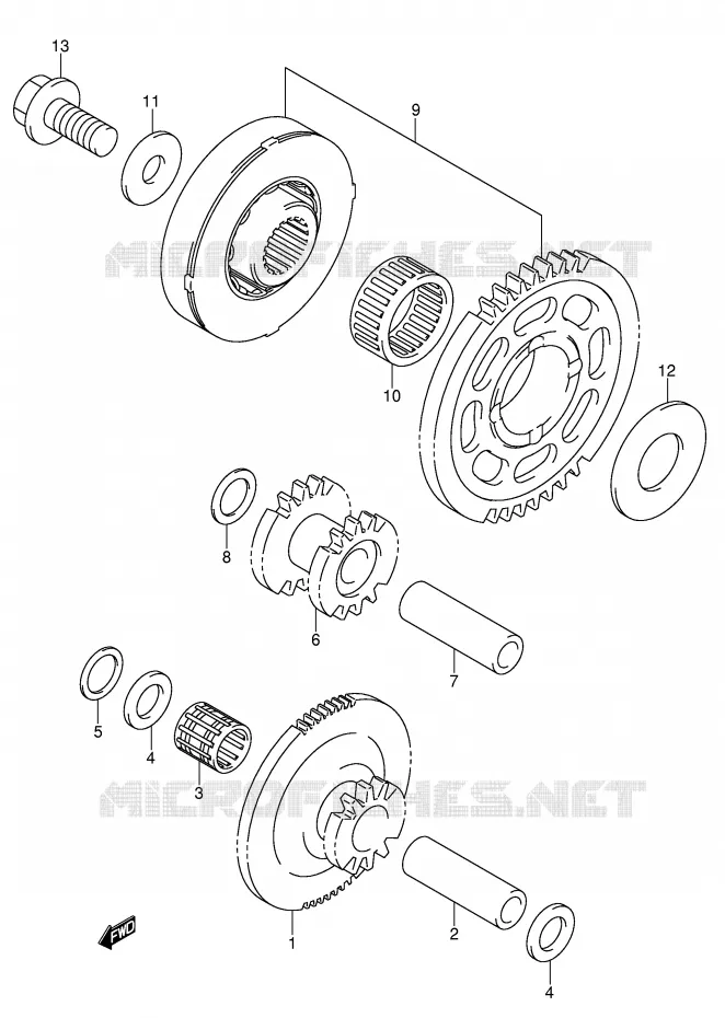 ROUE LIBRE DE DEMARREUR Suzuki MOTO 600 GSX-R 2001  GSX-R600U1K1(E2)