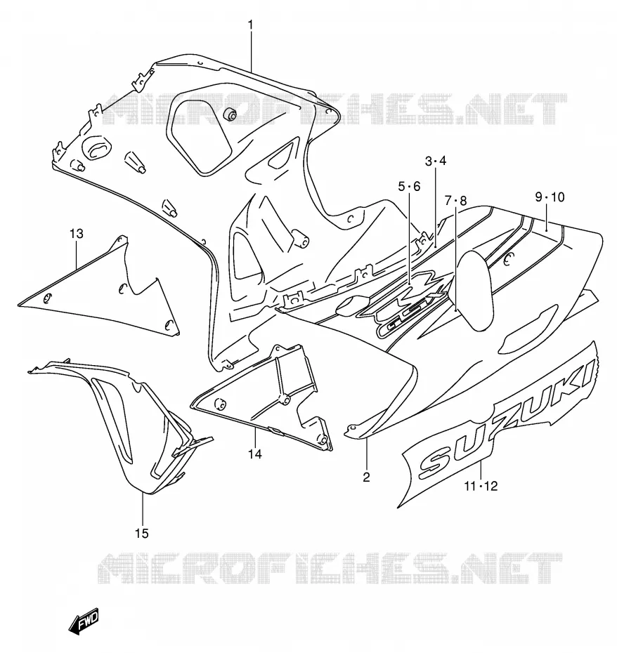 SABOT (GSX-R600K3) Suzuki MOTO 600 GSX-R 2002  GSX-R600U1K2(E2)