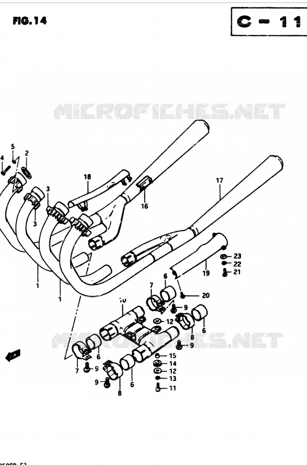 SILENCIEUX (MODELE Z) Suzuki MOTO 850 GS 1982  GS850GZ(E1)