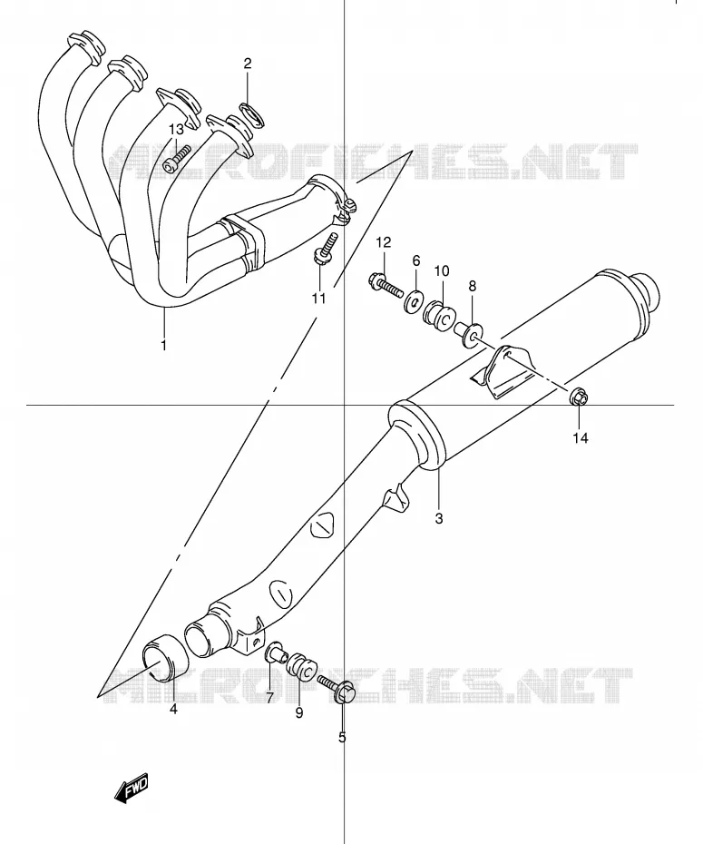 SILENCIEUX Suzuki MOTO 600 BANDIT 2000  GSF600UY(E2)