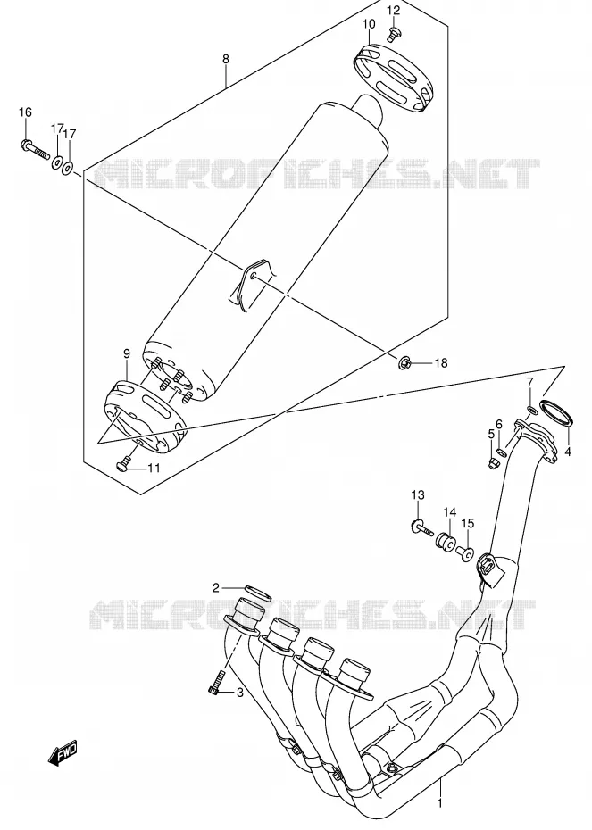SILENCIEUX Suzuki MOTO 750 GSX-R 2004  GSX-R750U2K4(E2)