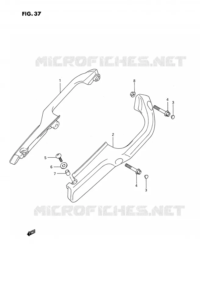 SUPPORT DOSSERET Suzuki MOTO 1100 GSX-F 1989  GSX1100FK(E2)