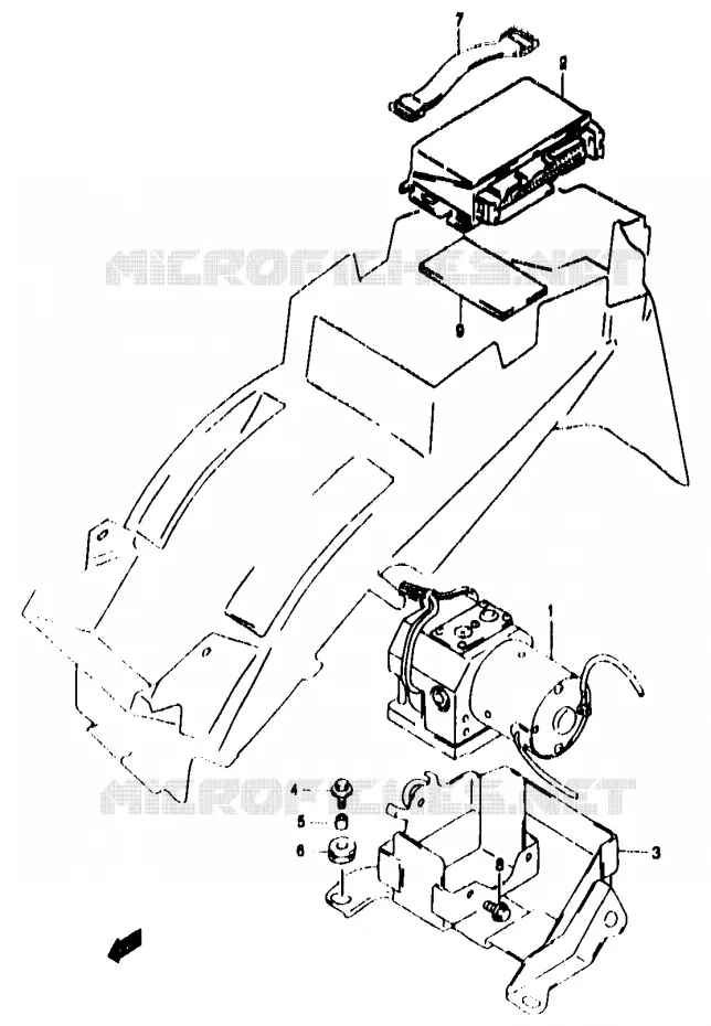SYSTÈME ABS (GSF1200SAV/SAW/SAX/SAY) Suzuki MOTO 1200 BANDIT 1997  GSF1200SV(T/V/W/X/Y)
