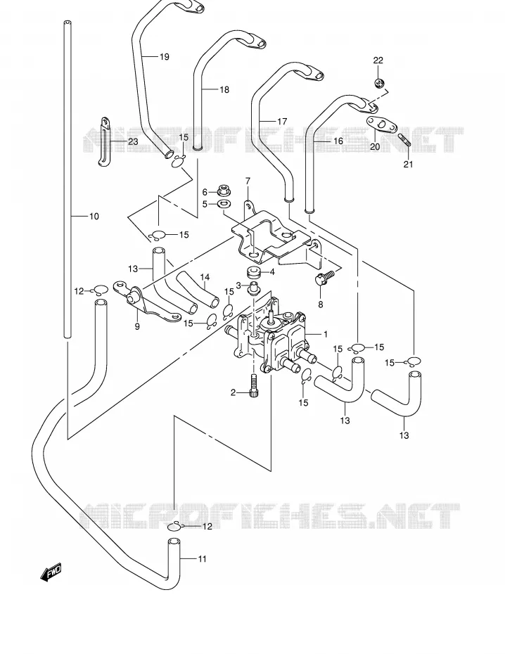SYSTEME RECYCLAGE GAZ ECHAPPEMENT Suzuki MOTO 1300 HAYABUSA 2005  GSX1300RU1K5(E2)