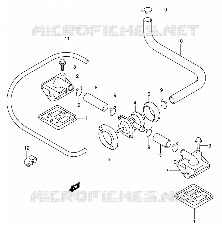 SYSTEME RECYCLAGE GAZ ECHAPPEMENT Suzuki MOTO 600 GSX-R 2001  GSX-R600K1(E2)