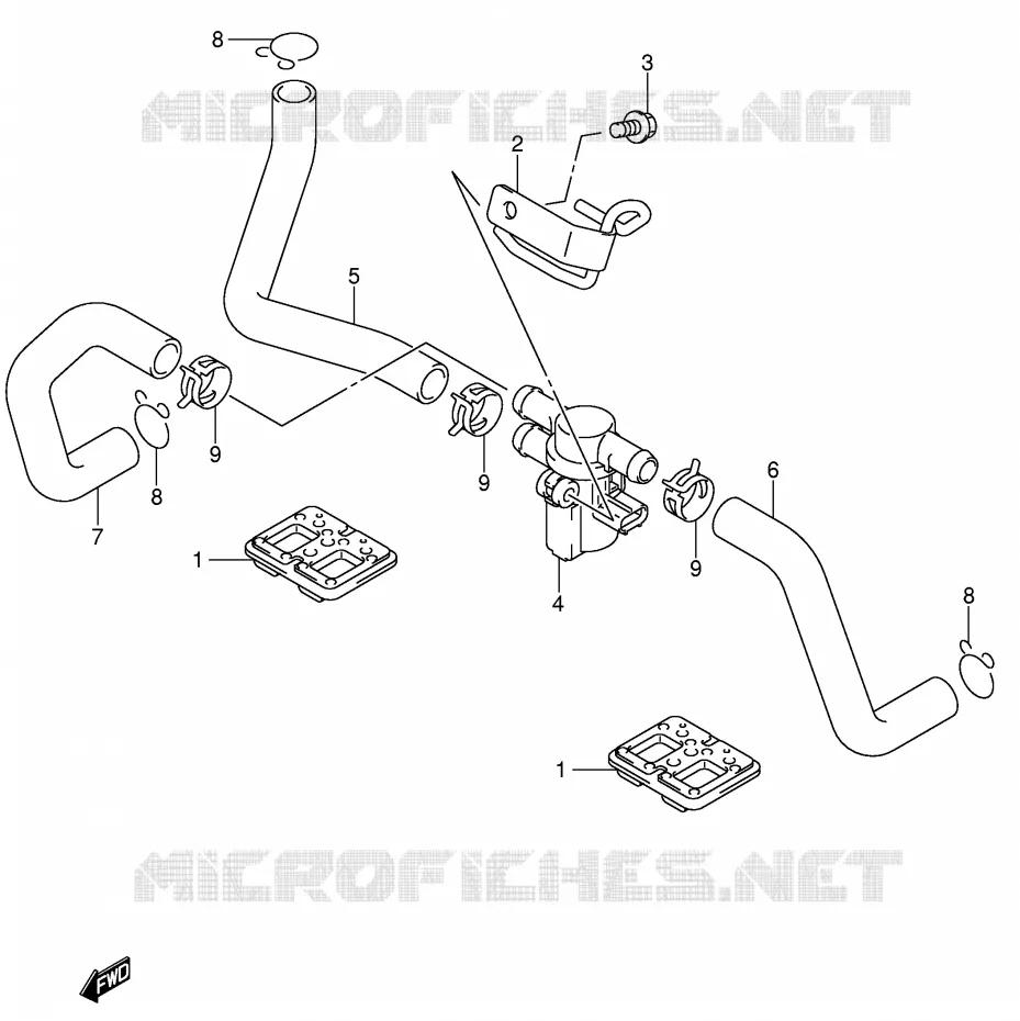 SYSTEME RECYCLAGE GAZ ECHAPPEMENT Suzuki MOTO 600 GSX-R 2005  GSX-R600U2XK5(E2)