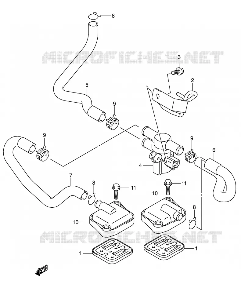 SYSTEME RECYCLAGE GAZ ECHAPPEMENT Suzuki MOTO 750 GSX-R 2005  GSX-R750K5(E2)