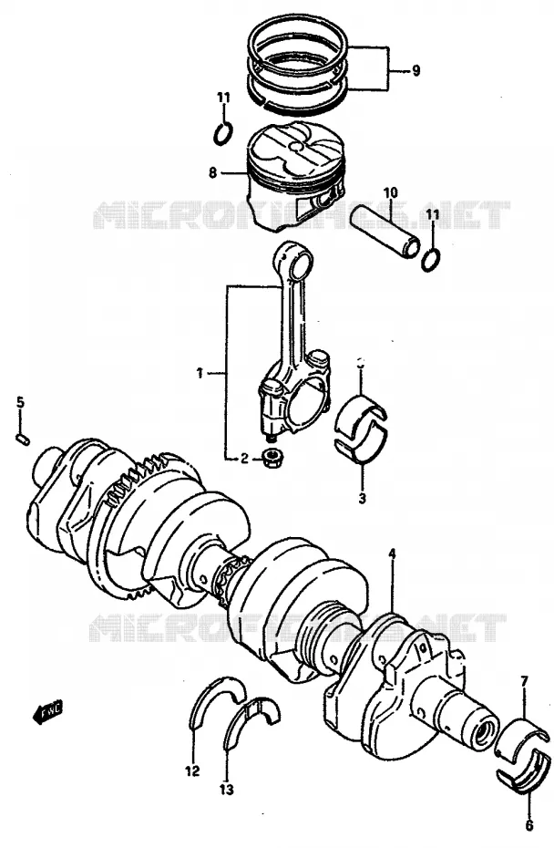 VILEBREQUIN Suzuki MOTO 750 GSX-R 1986  GSX-R750XG(F/G/H)