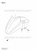 GARDE BOUE AVANT (GSX650FUL1 E24) pour Suzuki GSX-F 650 2011