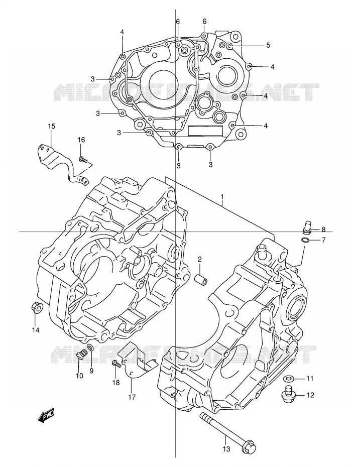 CARTER Suzuki MOTO 250 DR 2000  DR250RY(E24)