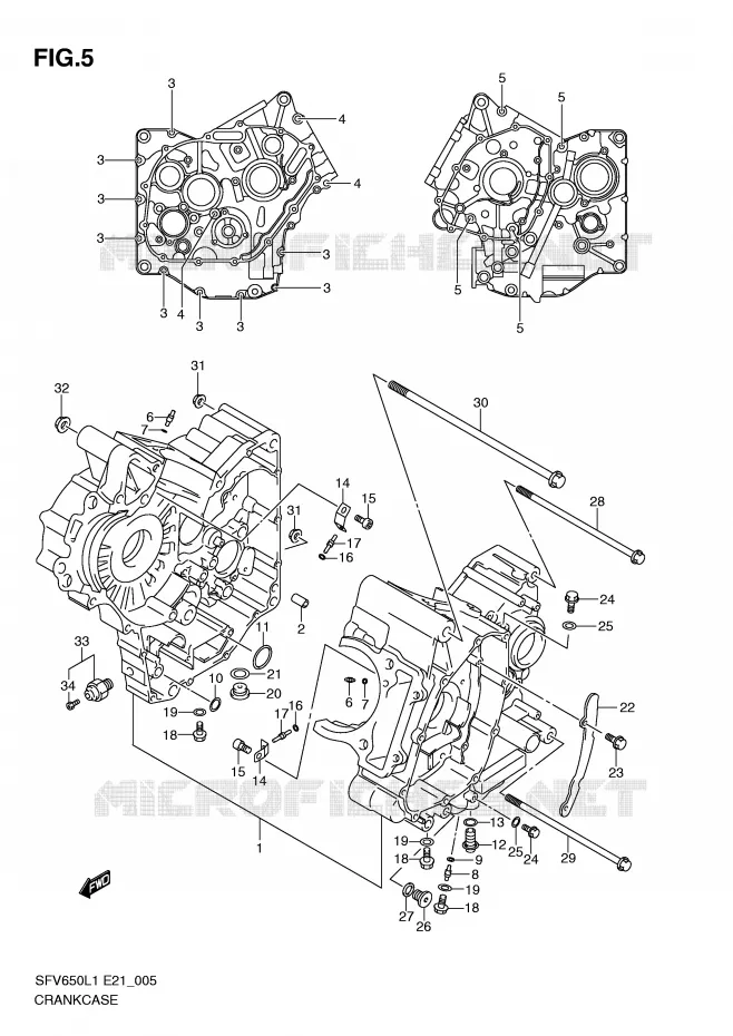 CARTER Suzuki MOTO 650 GLADIUS 2011  SFV650UAL1(E21)