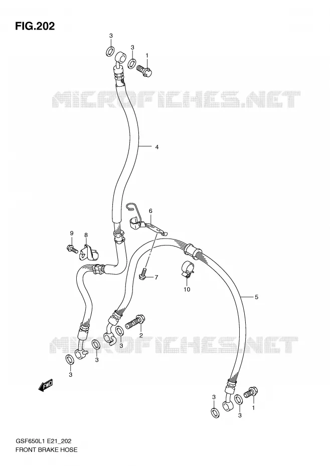DURITE DE FREIN AVANT (GSF650SUL1 E21) Suzuki MOTO 650 BANDIT 2011  GSF650L1(E21)