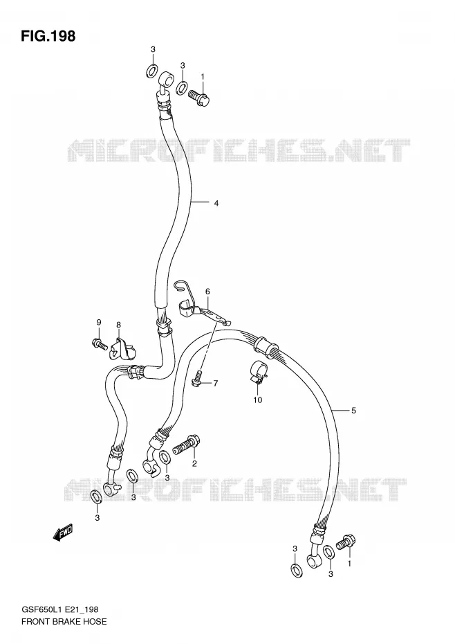 DURITE DE FREIN AVANT (GSF650UL1 E21) Suzuki MOTO 650 BANDIT 2011  GSF650UL1(E21)