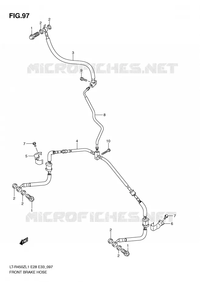 DURITE DE FREIN AVANT Suzuki QUAD 450 QUADRACER 2011  LT-R450L1(E28/E33)