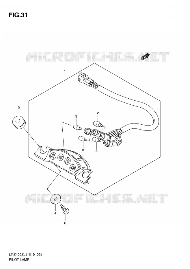 ENSEMBLE TEMOINS Suzuki QUAD 400 QUADSPORT 2011  LT-Z400L1(E19)
