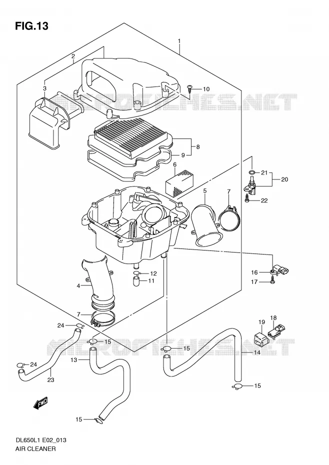 FILTRE A AIR Suzuki MOTO 650 V-STROM 2011  DL650L1(E2)