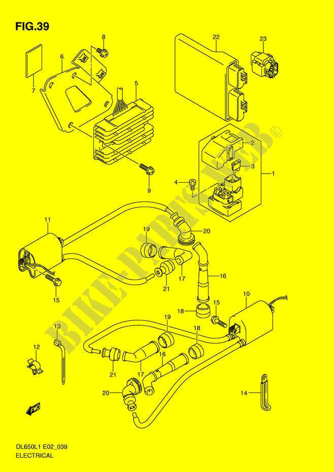 PARTIE ELECTRIQUE (DL650AL1 E19) pour Suzuki V-STROM 650 2011