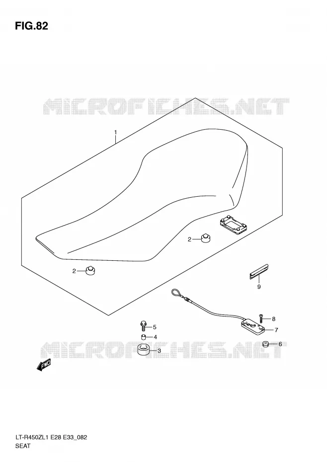 SELLE (LT-R450ZL1 E28) Suzuki QUAD 450 QUADRACER 2011  LT-R450ZL1(E28/E33)
