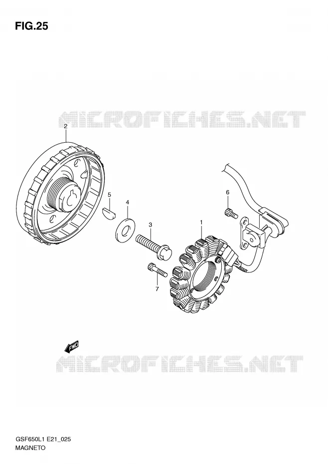 ALLUMAGE ROTOR - STATOR Suzuki MOTO 650 BANDIT 2011  GSF650L1(E21)