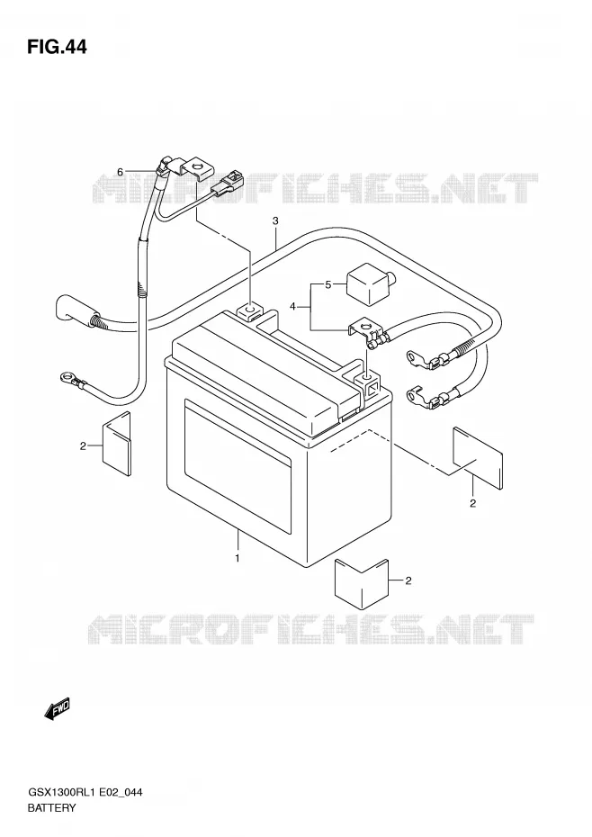 BATTERIE (GSX1300RL1 E14) Suzuki MOTO 1300 HAYABUSA 2011  GSX1300RL1(E2)