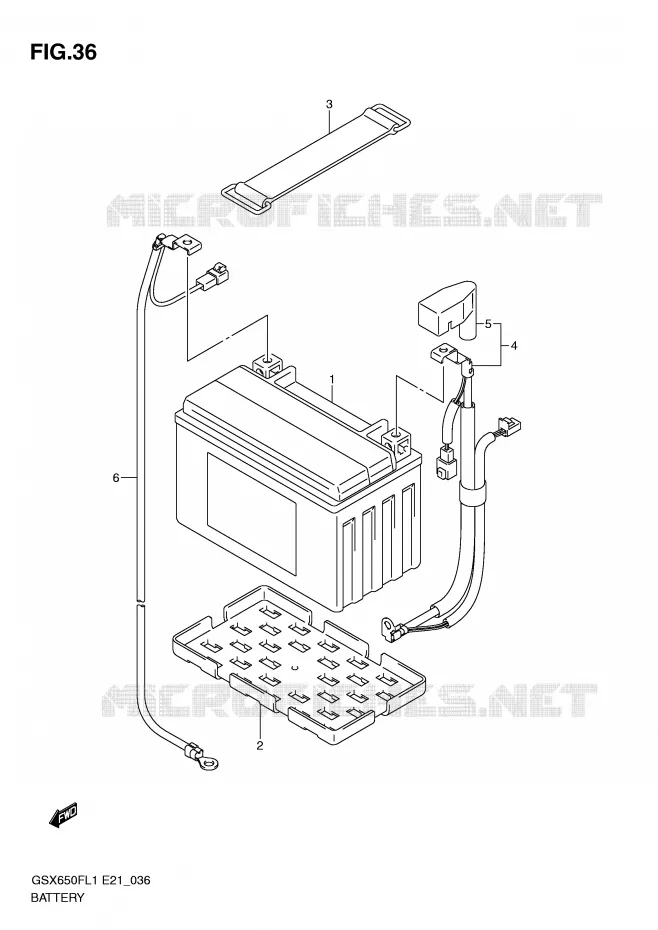 BATTERIE (GSX650FAL1 E21) Suzuki MOTO 650 GSX-F 2011  GSX650FUL1(E21)