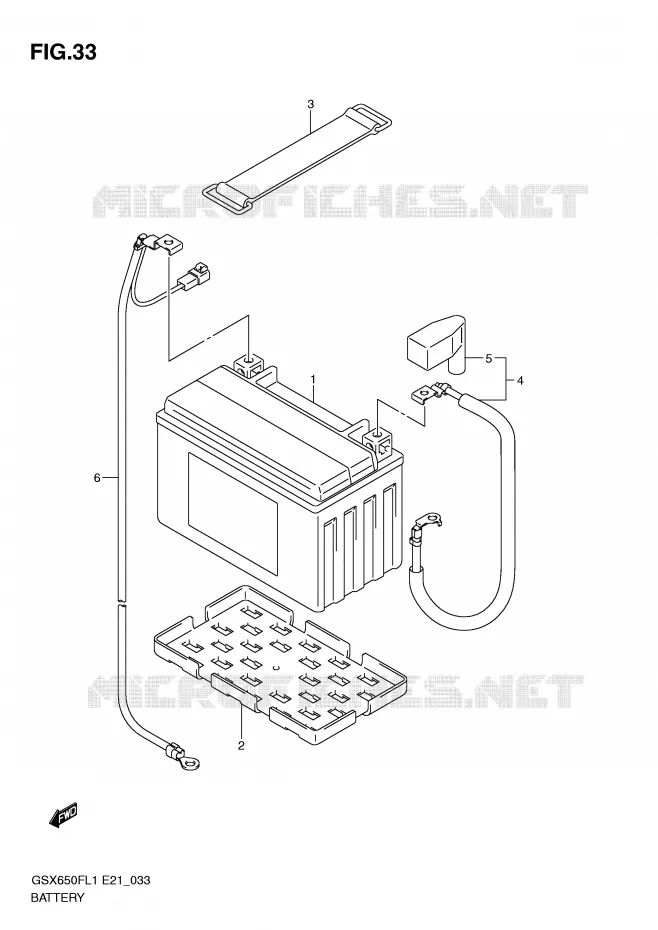 BATTERIE (GSX650FL1 E24) Suzuki MOTO 650 GSX-F 2011  GSX650FUAL1(E21)
