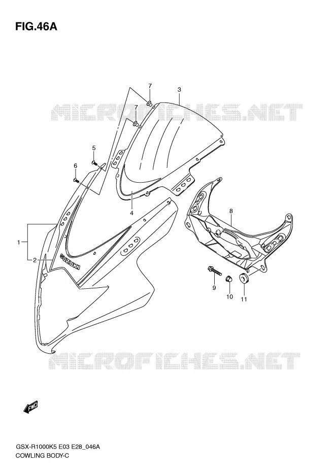 CARENAGES - ETIQUETTES (MODELE K6) Suzuki MOTO 1000 GSX-R 2005  GSX-R1000 K5 (E33)