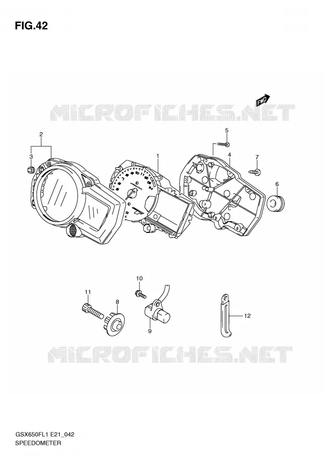 COMPTEUR (GSX650FAL1 E21) Suzuki MOTO 650 GSX-F 2011  GSX650FAL1(E21)