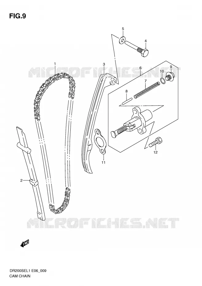 DISTRIBUTION Suzuki MOTO 200 DR 2011  DR200SEL1(E6)