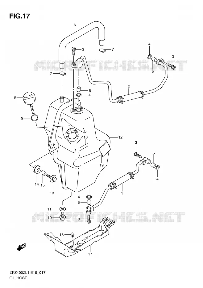 DURITE D'HUILE Suzuki QUAD 400 QUADSPORT 2011  LT-Z400ZL1(E19)