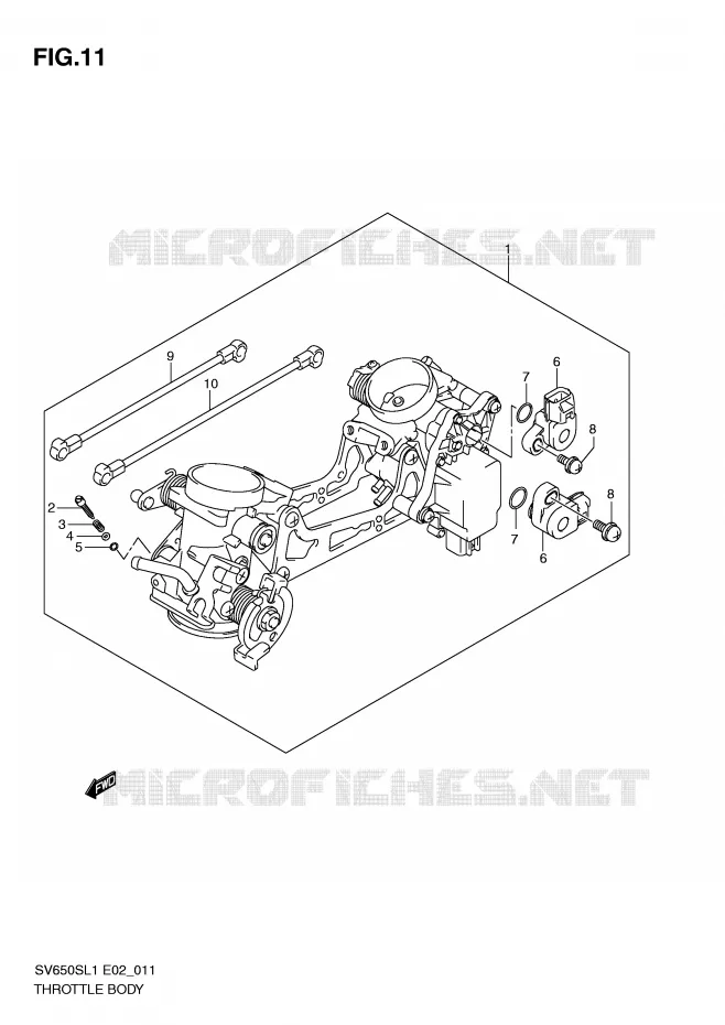 ENSEMBLE INJECTION Suzuki MOTO 650 SV 2011  SV650SAL1(E2)