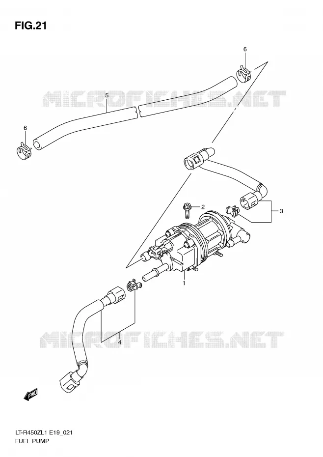 POMPE A ESSENCE (LT-R450L1 E19) Suzuki QUAD 450 QUADRACER 2011  LT-R450L1(E19)