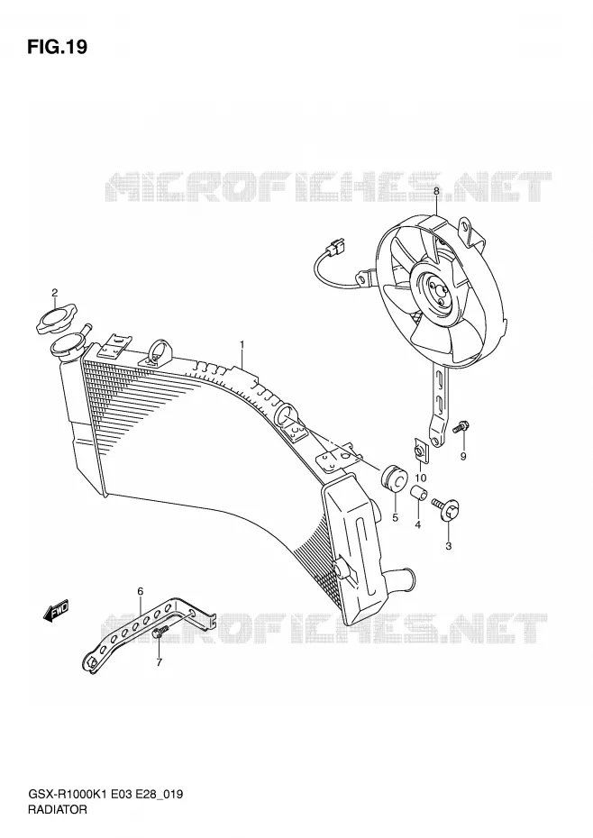 RADIATEUR Suzuki MOTO 1000 GSX-R 2002  GSX-R1000K2(E3/E28)