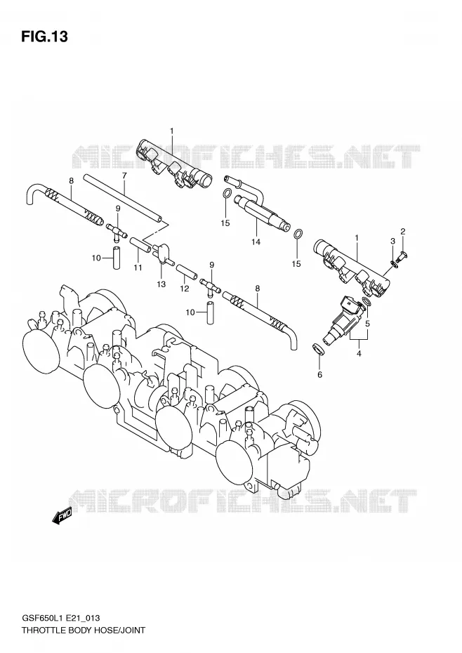 SYSTÈME D'INJECTION Suzuki MOTO 650 BANDIT 2011  GSF650AL1(E21)