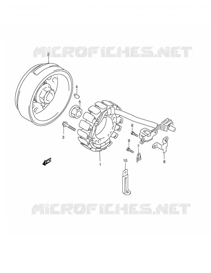ALLUMAGE ROTOR - STATOR Suzuki QUAD 500 QUADMASTER 1998  LT-F500FW(E24)