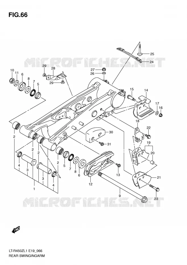 BRAS OSCILLANT (LT-R450ZL1 E19) Suzuki QUAD 450 QUADRACER 2011  LT-R450ZL1(E19)