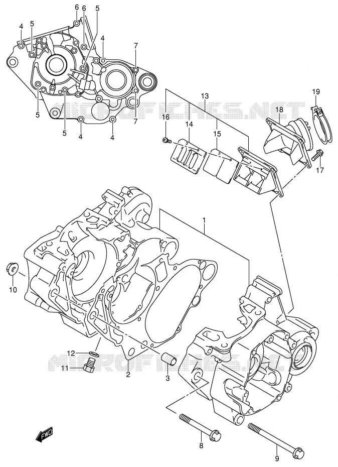 CARTER Suzuki MOTO 125 RM 2002  RM125K2(E2)
