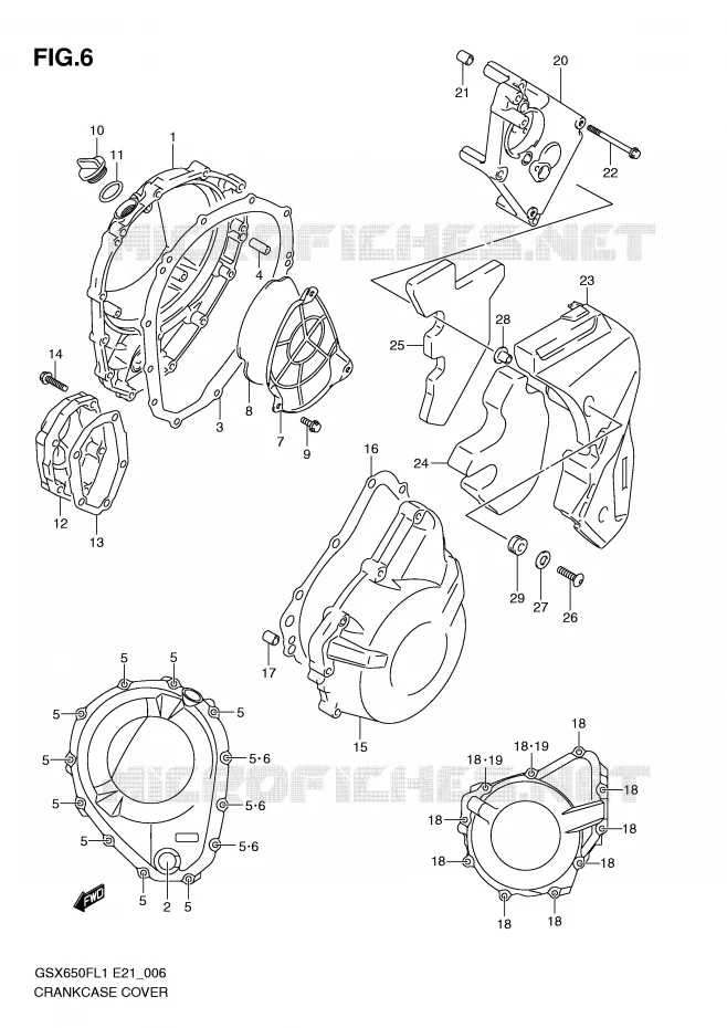 CARTER Suzuki MOTO 650 GSX-F 2011  GSX650FUAL1(E21)