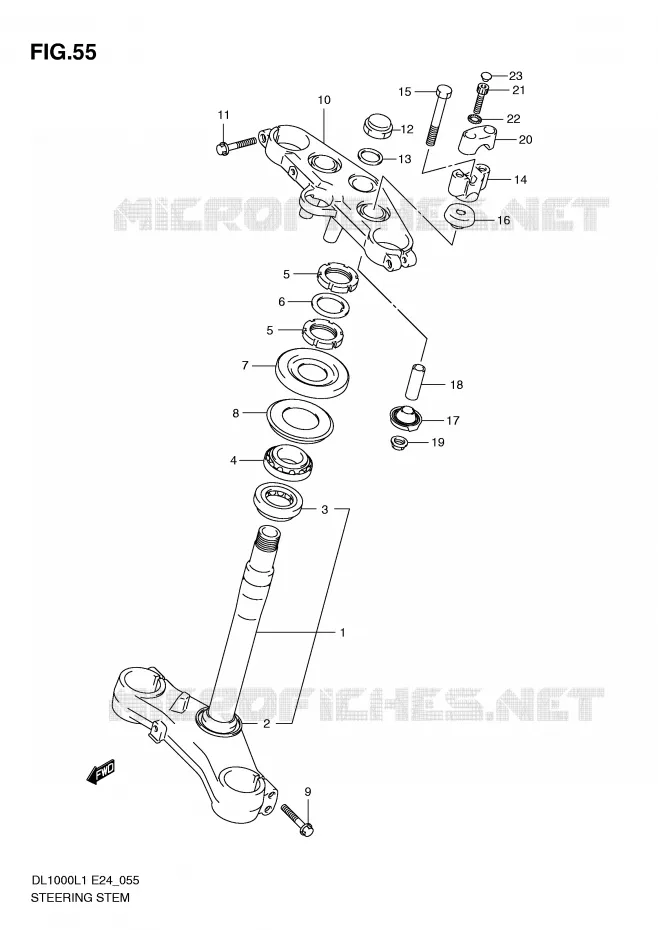 COLONNE DE DIRECTION Suzuki MOTO 1000 V-STROM 2011  DL1000L1(E24)