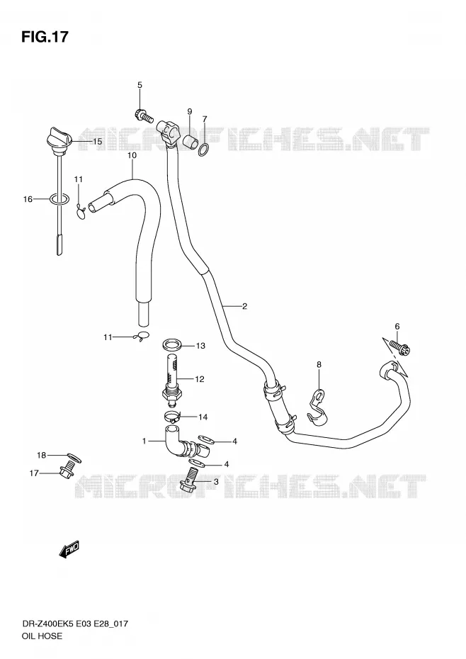 DURITE D'HUILE Suzuki MOTO 400 DR-Z 2005  DR-Z400EK5(E3/E28)