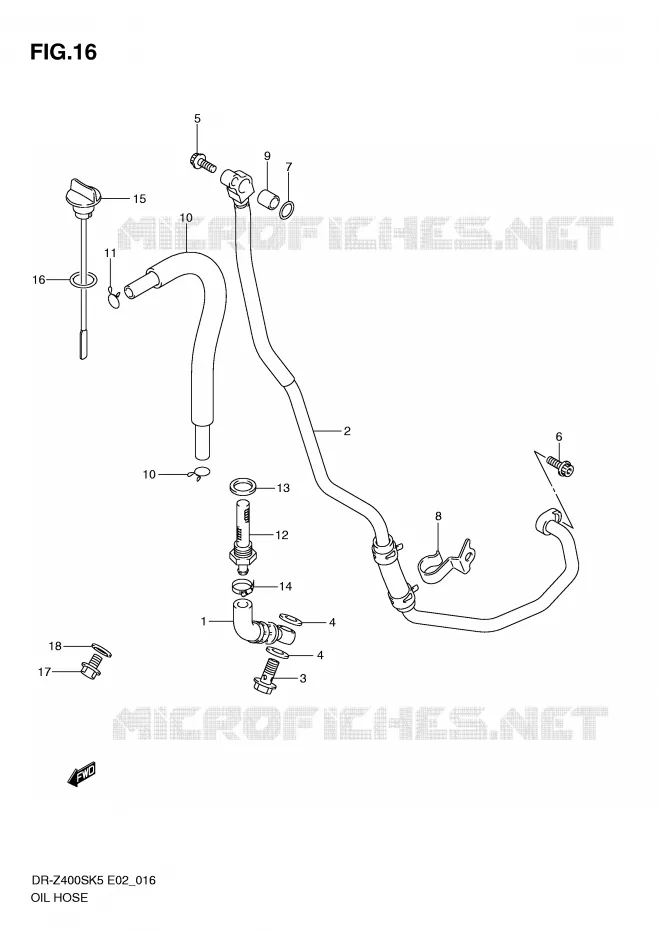 DURITE D'HUILE Suzuki MOTO 400 DR-Z 2007  DR-Z400SK7(E2)