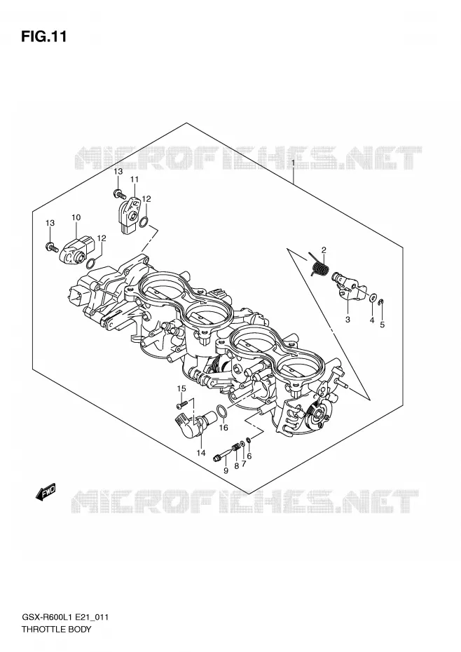 ENSEMBLE INJECTION Suzuki MOTO 600 GSX-R 2011  GSX-R600UEL1(E21)