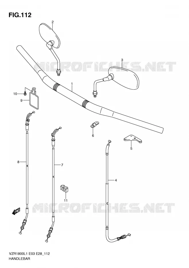 GUIDON Suzuki MOTO 1800 INTRUDER 2011  VZR1800ZL1(E3)