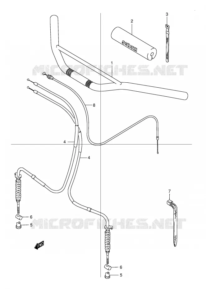 GUIDON Suzuki QUAD 80 QUADSPORT 1997  LT80V(P1)